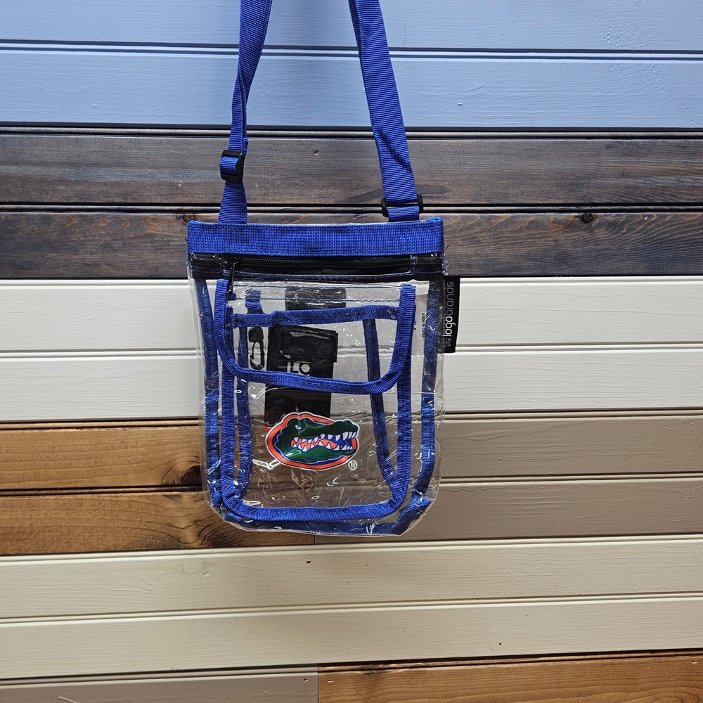 Logo Brands Florida Gators Gameday Clear Crossbody Bag Blue Stadium Approved NEW